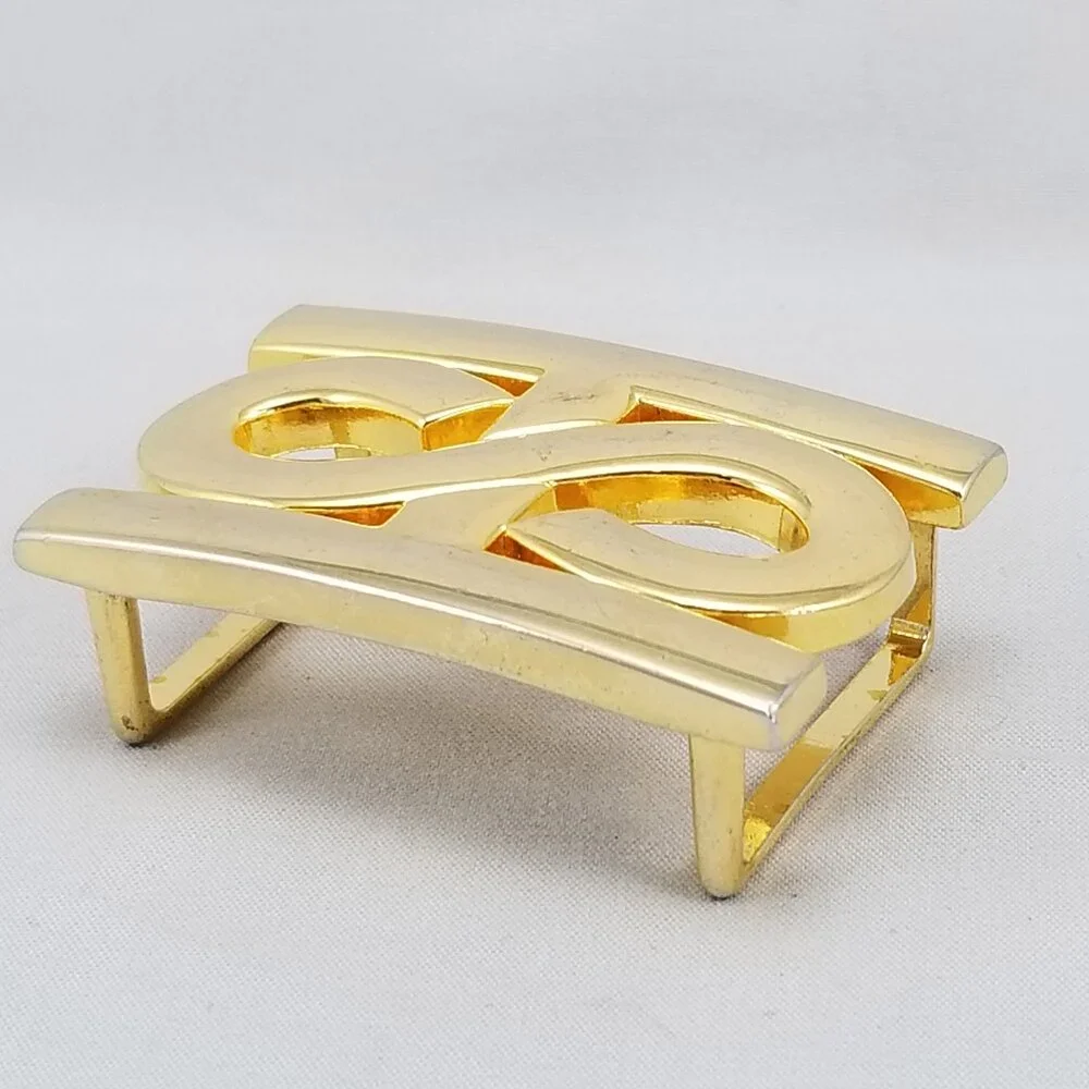 Vintage‎ Belt Buckle Womens S Shape Infinity Gold Color